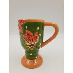 BELLA Casa Autumn Leaves By Ganz Goblet Mug 6"